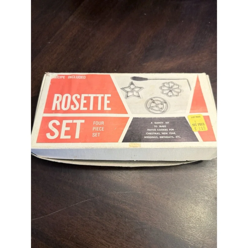 Vintage Bethany Fellowship Rosette Cookie mold set 4 piece auto club minnesota